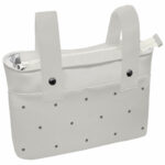 1609 Bolsos Mel Polipiel Crudo Bordado Bodoques Gris