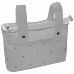 1629 Bolsos Jade Polipiel Gris Bordado Estrellas Gris