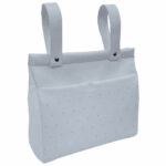 1549 Bolsos Denís Piqué Celeste Bordado Topitos Gris