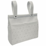 1539 Bolsos Ariel Piqué Crudo Bordado Estrellitas Gris