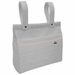 1570 Bolsos Leslie Piqué Jaretas Gris Puntilla y Topitos Rosa
