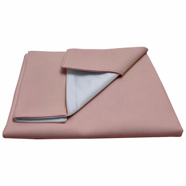 Cambiador ideal para el bolso y en casa en tejido napoles de algodón en color maquillaje