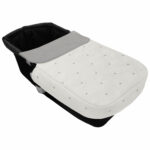 5414 Colchas Capazo Cris Piqué Crudo Bordado Estrellas Gris