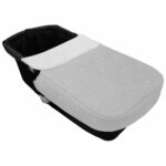 5416 Colchas Capazo Cris Piqué Gris Bordado Estrellas Blanco