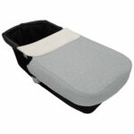 5440 Colchas Capazo Denís Piqué Gris Bordado Topitos Crudo