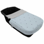 5460 Colchas Capazo Mel Polipiel Celeste Bordado Bodoques Gris