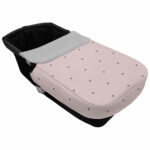 5472 Colchas Capazo Mel Polipiel Rosa Bordado Bodoques Gris