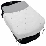 5411 Colchas Capazo Cris Piqué Blanco Bordado Estrellas Gris