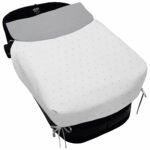 5433 Colchas Capazo Denís Piqué Blanco Bordado Topitos Gris