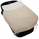5423 Colchas Capazo Ariel Piqué Camel Bordado Estrellitas Crudo
