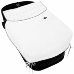 5445 Colchas Capazo Leslie Piqué jaretas Blanco Puntilla y Topitos Gris