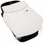 5451 Colchas Capazo Leslie Piqué jaretas Crudo Puntilla y Topitos Gris