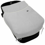 5455 Colchas Capazo Leslie Piqué jaretas Gris Puntilla y Topitos Crudo