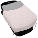 5421 Colchas Capazo Cris Piqué Rosa Bordado Estrellas Gris