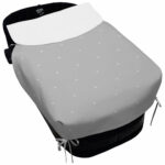 5480 Colchas Capazo Jade Polipiel Gris con Bordado de Estrellas