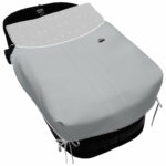 5453 Colchas Capazo Leslie Piqué jaretas Gris Puntilla y Topitos Blanco