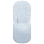314 Fundas Silla Ariel Piqué Celeste Bordado Estrellitas Gris