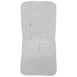 308 Fundas Silla Cris Piqué Gris Bordado Estrellas Crudo