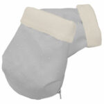 2027 Guantes Ariel Piqué Gris Bordado Estrellitas