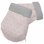 2032 Guantes Ariel Piqué Rosa Estrellitas Gris