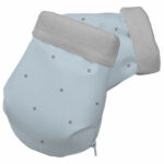 2083 Guantes Jade Polipiel Celeste Estrellas Gris