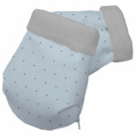2096 Guantes Joss Polipiel Celeste Estrellitas Gris
