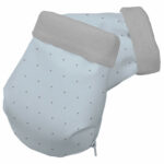 2101 Guantes Remy-Alex Polipiel Celeste Topitos Gris