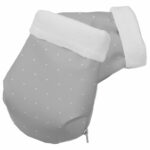 2104 Guantes Remy-Alex Polipiel Gris Bordado Topitos