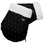 2133 Guantes Alex Polipiel Negro Topitos Blanco