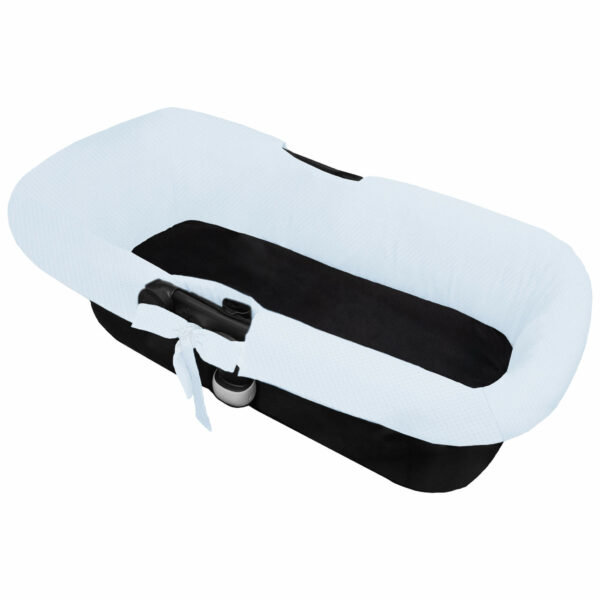 Interior universal para capazo lazadas en tejido napoles celeste