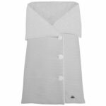1744 Sacos Capazo Cruzados Leslie-Alex Piqué Gris Puntilla y Topitos Blanco