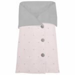 1721 Sacos Capazo Cruzados Cris Piqué Rosa Bordado Estrellas Gris