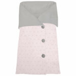 1732 Sacos Capazo Cruzados Ariel-Joss Piqué Rosa Bordado Estrellitas Gris