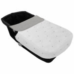 5011 Sacos de Capazo con Colcha Cris Piqué Blanco Bordado Estrellas Gris