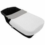 5033 Sacos de Capazo con Colcha Denís Piqué Blanco Bordado Topitos Gris