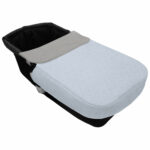 5035 Sacos de Capazo con Colcha Denís Piqué Celeste Bordado Topitos Gris