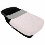 5021 Sacos de Capazo con Colcha Cris Piqué Rosa Bordado Estrellas Gris