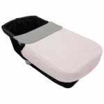 5043 Sacos de Capazo con Colcha Denís Piqué Rosa Bordado Topitos Gris