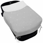 5016 Sacos de Capazo con Colcha Cris Piqué Gris Bordado Estrellas Blanco