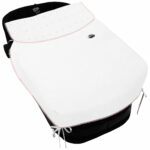 5047 Sacos de Capazo con Colcha Leslie Piqué jaretas Blanco Puntilla y Topitos Rosa