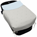 5075 Sacos de Capazo con Colcha Jade Polipiel Crudo Bordado Estrellas Celeste