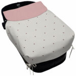 5077 Sacos de Capazo con Colcha Jade Polipiel Crudo Bordado Estrellas Maquillaje