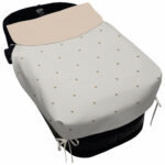 5079 Sacos de Capazo con Colcha Jade Polipiel Crudo Bordado Estrellas Tostado