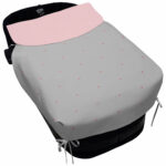 5071 Sacos de Capazo con Colcha Mel Polipiel Gris Bordado Bodoques Rosa