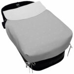 5089 Sacos de Capazo con Colcha Joss Polipiel Gris Bordado Estrellitas Blanco