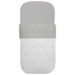 3511 Sacos para Capazo Cris Piqué Blanco Bordado Estrellas Gris