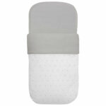 3522 Sacos para Capazo Ariel Piqué Blanco Bordado Estrellitas Gris