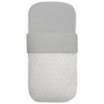 3525 Sacos para Capazo Ariel Piqué Crudo Bordado Estrellitas Gris