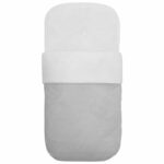 3527 Sacos para Capazo Ariel Piqué Gris Bordado de Estrellitas Blanco