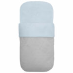 3528 Sacos para Capazo Ariel Piqué Gris Bordado de Estrellitas Celeste